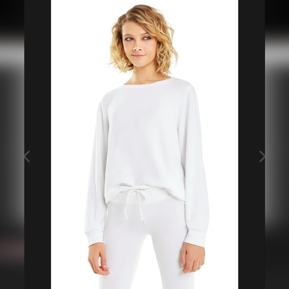 Wildflowers Tops Nwt Wildfox Baggy Beach Jumper Longsleeve White